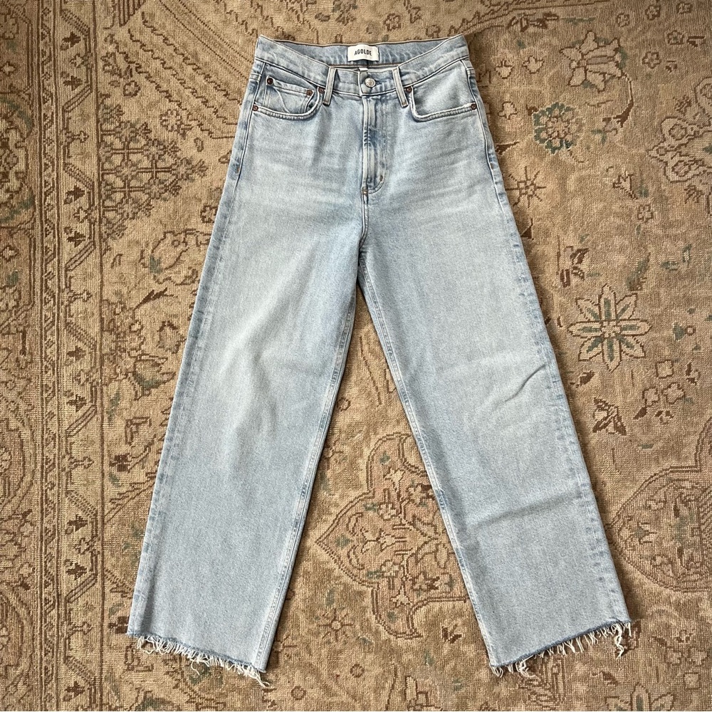 Agolde Ren Jean NWOT Light Blue “Beam” Cropped Size 26 27